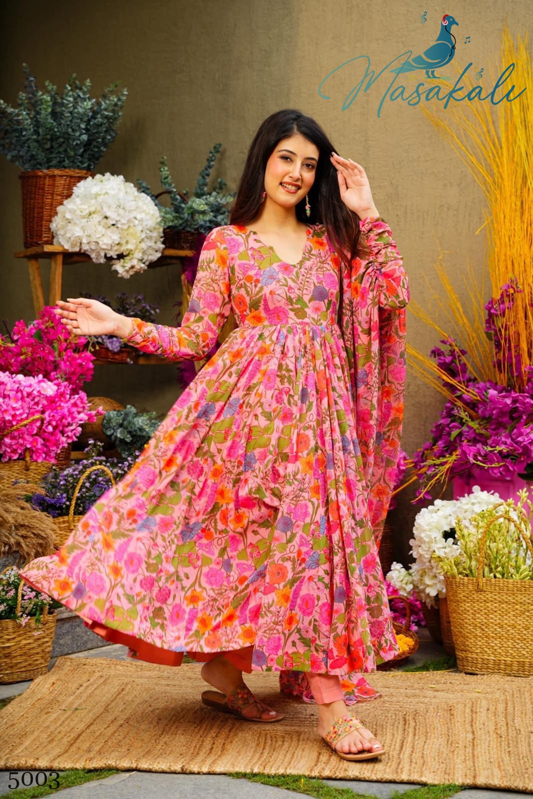 Masakali Vol 5 Digital Printed Anarkali Readymade Suits wholesale market Surat